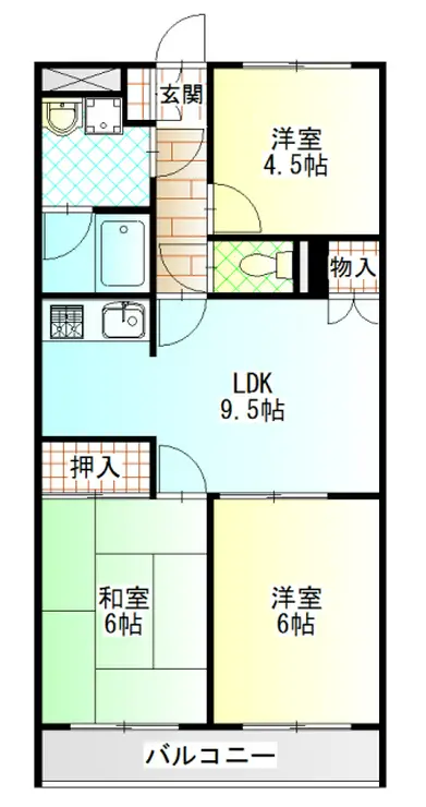エクレシア 3階階 間取り