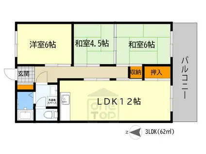 コーポ・マサ(3LDK/2階)の間取り写真