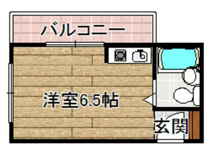 TS SQUARE 明田(ワンルーム/1階)の間取り写真