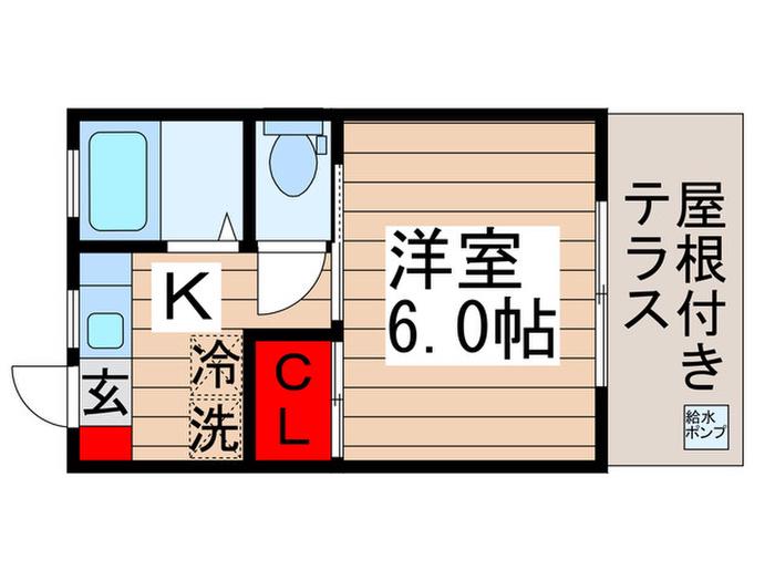 ルマ小室(1K/1階)の間取り写真