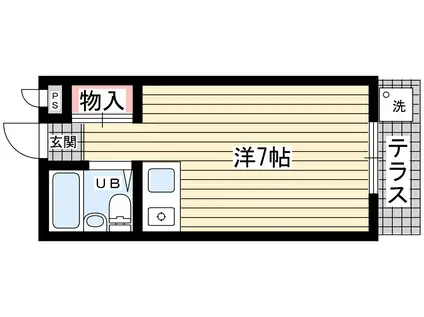 ダイドーメゾン門戸(ワンルーム/4階)の間取り写真