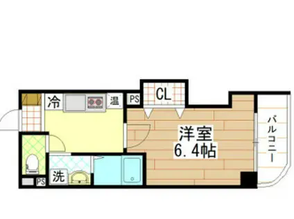 みおつくし京橋(1K/9階)の間取り写真