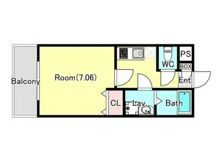 ジーメゾン西岩槻(1K/2階)の間取り写真