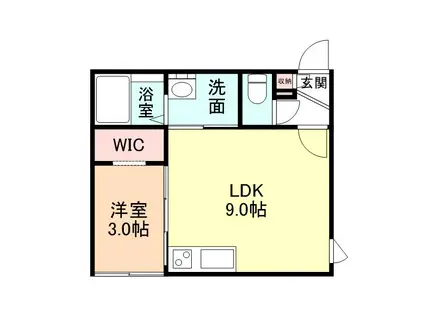 リセンス太閤山(1LDK/1階)の間取り写真