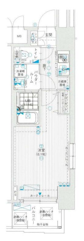 レオンコンフォート本町東(1K/2階)の間取り写真