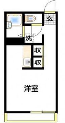 ヴィラ萩山 A(ワンルーム/2階)の間取り写真