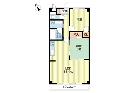 エクセル覚王山(2LDK/3階)の間取り写真