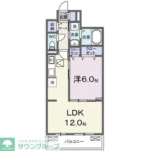 アウル吉祥寺南(1LDK/3階)の間取り写真