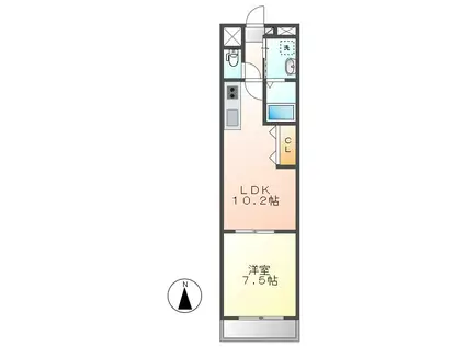 マルティーノ新栄(1LDK/6階)の間取り写真