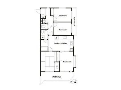 ライオンズマンション東戸塚第2(4DK/4階)の間取り写真