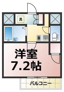 クレアール千賀(1K/4階)の間取り写真