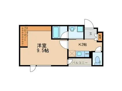 AT小舟(1K/3階)の間取り写真