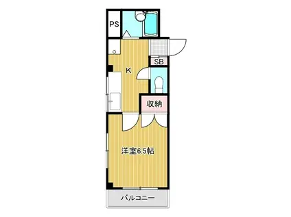 アーバンハイツ(1K/3階)の間取り写真