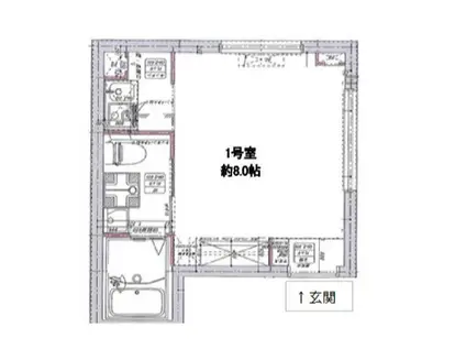 ルーチェ入谷(ワンルーム/5階)の間取り写真