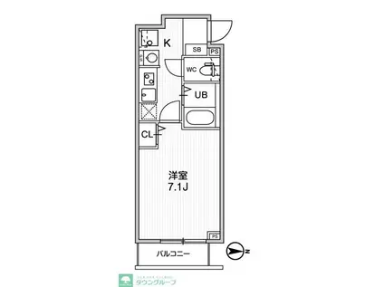 TS CUORE梅ヶ丘(1K/3階)の間取り写真