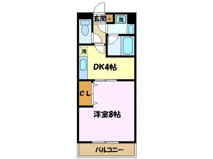 プレイシアヒルズ桜台壱番館(1DK/5階)の間取り写真