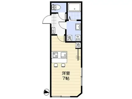 アリエル関町北(ワンルーム/4階)の間取り写真