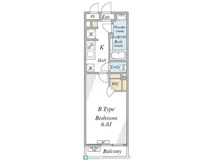 リブリ・三ノ輪(1K/3階)の間取り写真