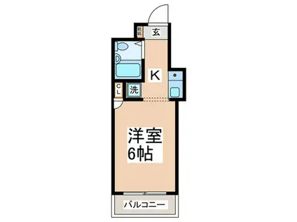 モンシャトー久地(1K/1階)の間取り写真