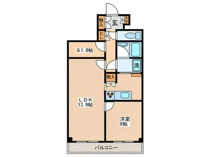 クレール池袋(1SLDK/9階)の間取り写真