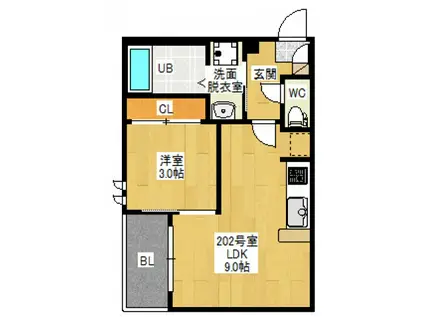 REGALEST LA NOBLE(1LDK/1階)の間取り写真