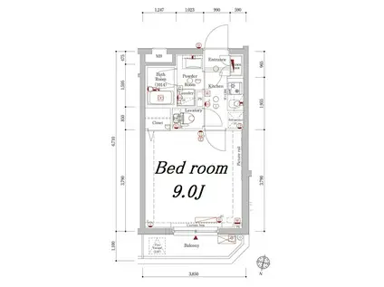 アクサス上板橋(1K/2階)の間取り写真