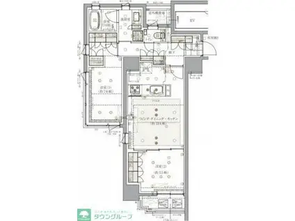 レ・ジェイドクロス千代田神保町(1K/6階)の間取り写真