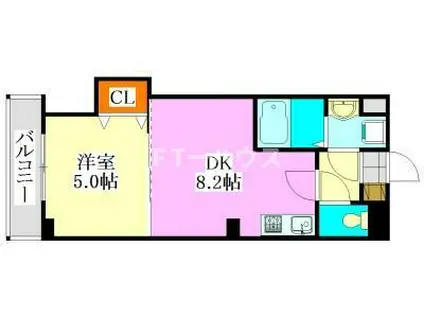 クオリティア本郷(1DK/3階)の間取り写真