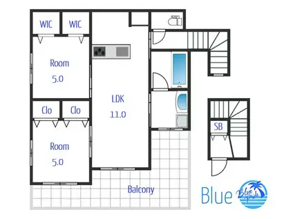 MAISON DE FAMILLE(2LDK/1階)の間取り写真