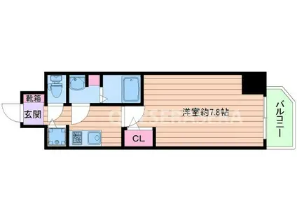 プレサンス梅田東ベータ(1K/5階)の間取り写真