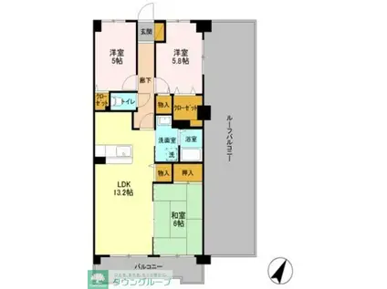 ヒロ末広(3LDK/5階)の間取り写真