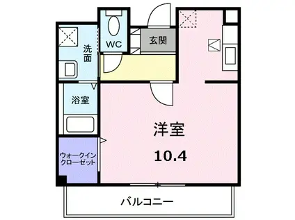 セントプレイス(ワンルーム/1階)の間取り写真