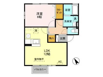 BEST HOUSE A(1LDK/1階)の間取り写真