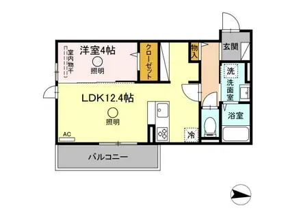 TSコート大津(1LDK/3階)の間取り写真