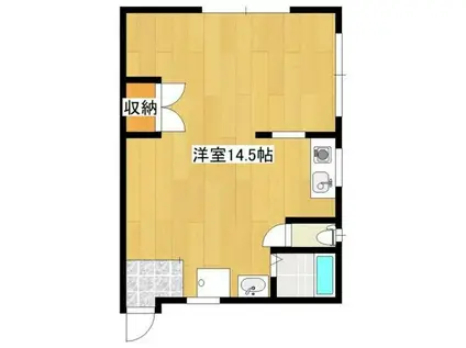 ファミリーコーポ(ワンルーム/1階)の間取り写真