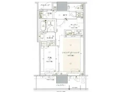 ザ・パークハウス中之島タワー(1LDK/7階)の間取り写真