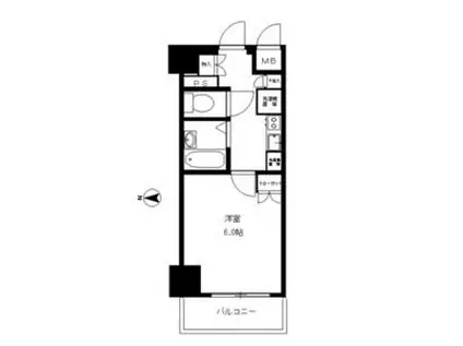 ヴェルト板橋イースト(1K/4階)の間取り写真