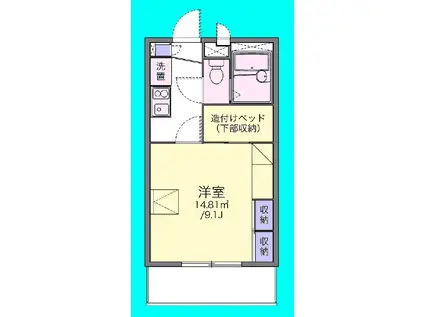 川添II(1K/3階)の間取り写真