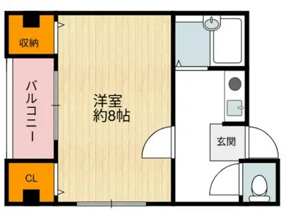 桃川マンション(1K/3階)の間取り写真