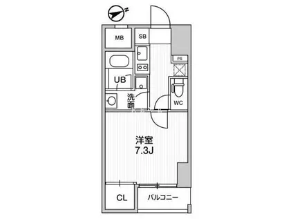 グラシアプレイス浅草橋(1K/4階)の間取り写真