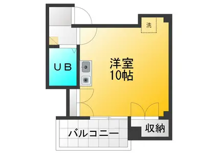 NTR第IIビル(ワンルーム/4階)の間取り写真