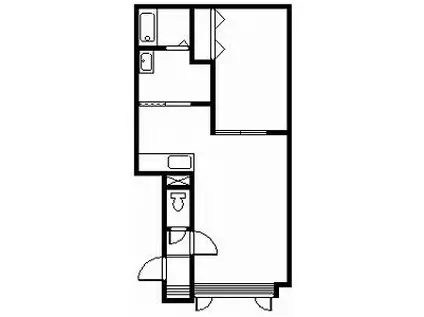 ティアラ(1LDK/2階)の間取り写真