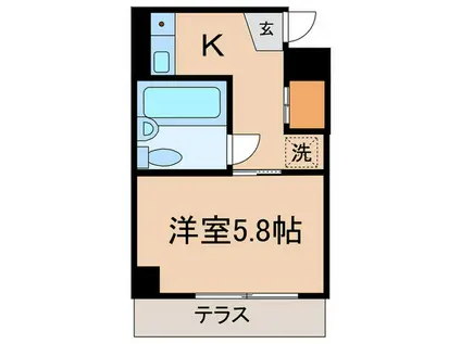 ピュアライフマツモト(1K/1階)の間取り写真