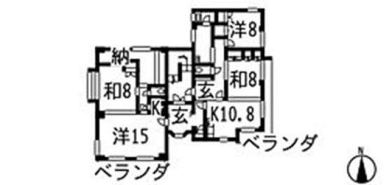 コーポ香鯉園(4SLDK/1階)の間取り写真
