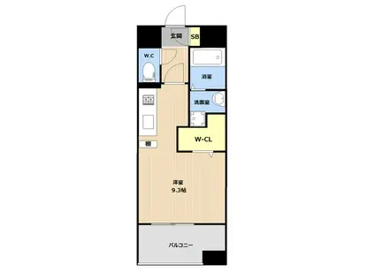 LIBTH吉塚II(ワンルーム/6階)の間取り写真