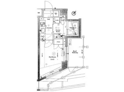 アクサス西新宿アジールコート(1K/6階)の間取り写真