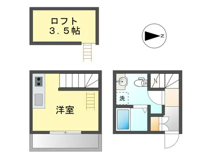 ハッチ枇杷島(ワンルーム/1階)の間取り写真