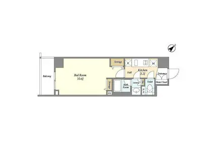 NSセントラルハイムII(1K/4階)の間取り写真