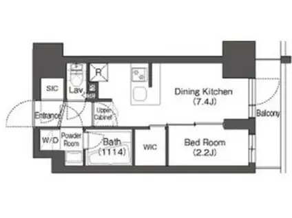 コンフォリア王子(1DK/4階)の間取り写真