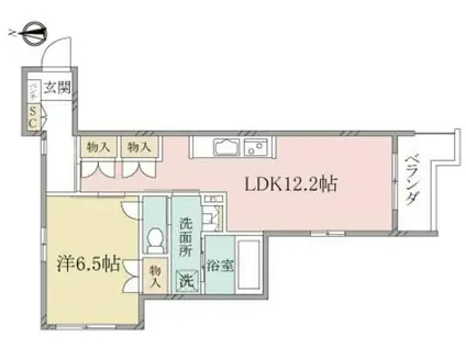 ヘーベルヴィレッジ町屋(1LDK/2階)の間取り写真